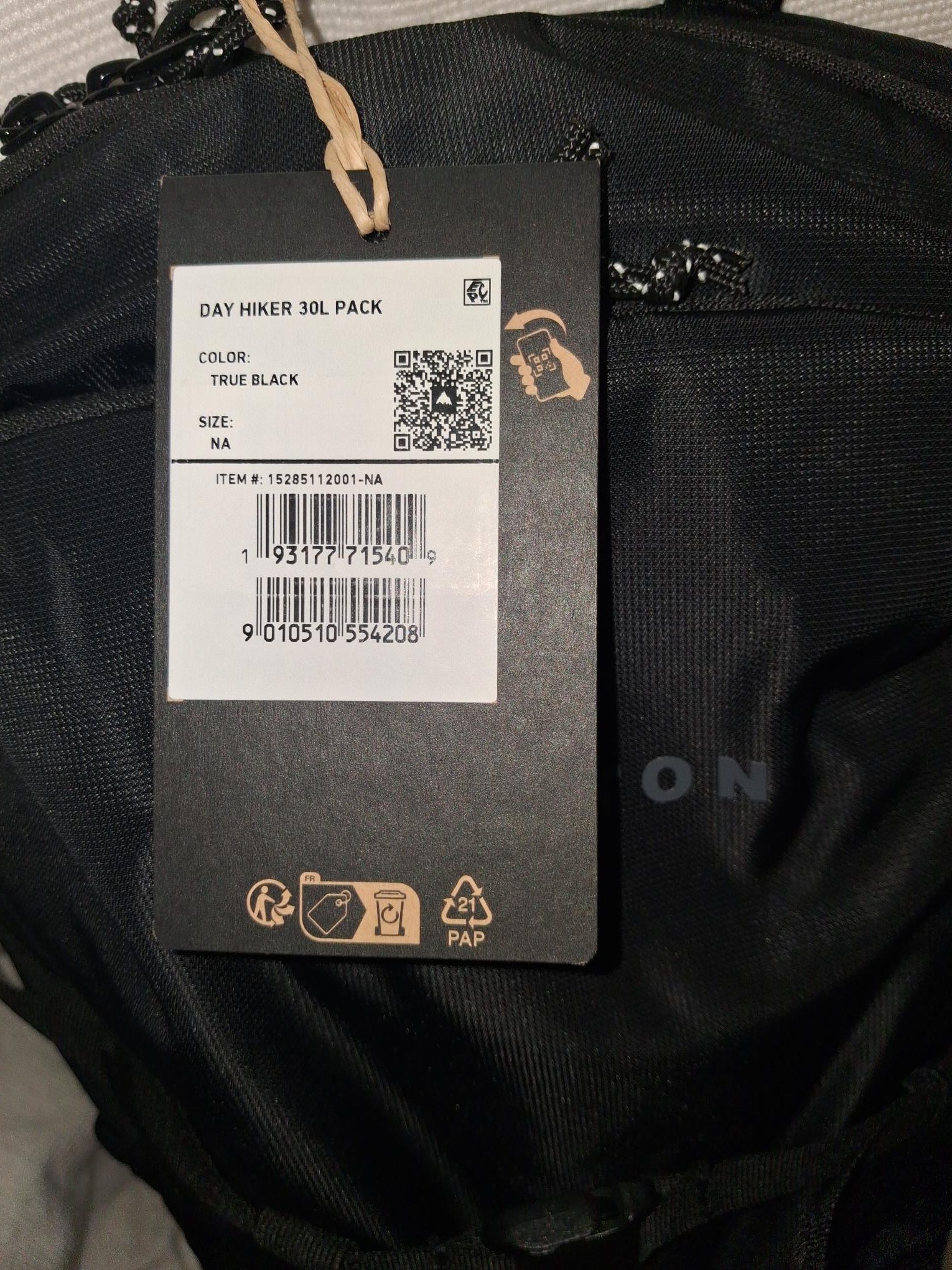 Brand New with Tags Burton Sidehill Unisex18L True Black...